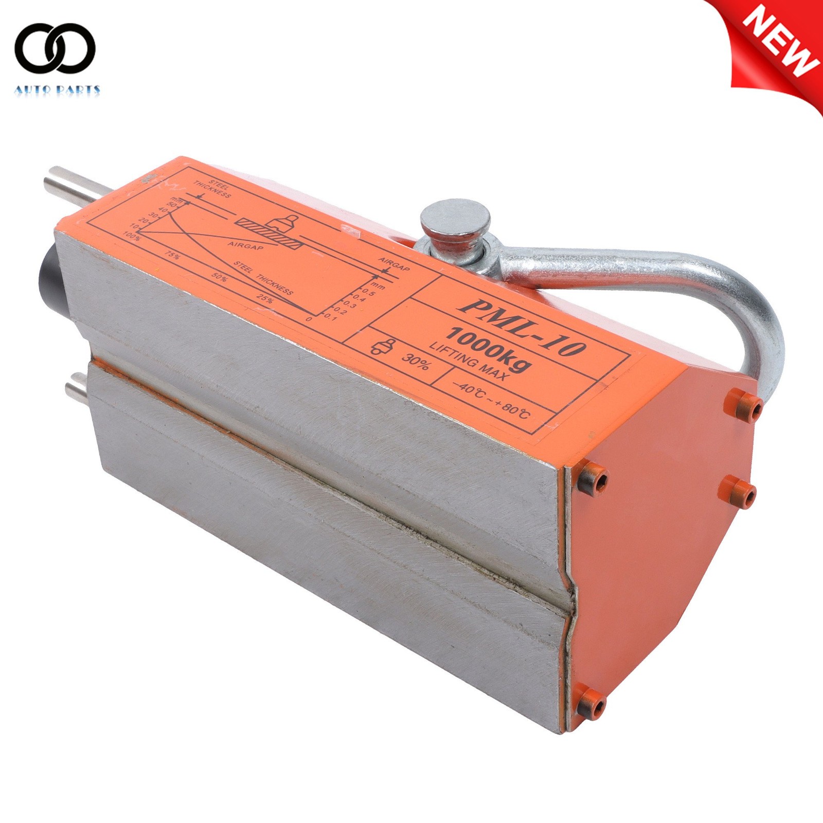 2200lbs 1000kg Steel Magnetic Lifter 2 Safety Factor, Heavy Duty Crane Hoist