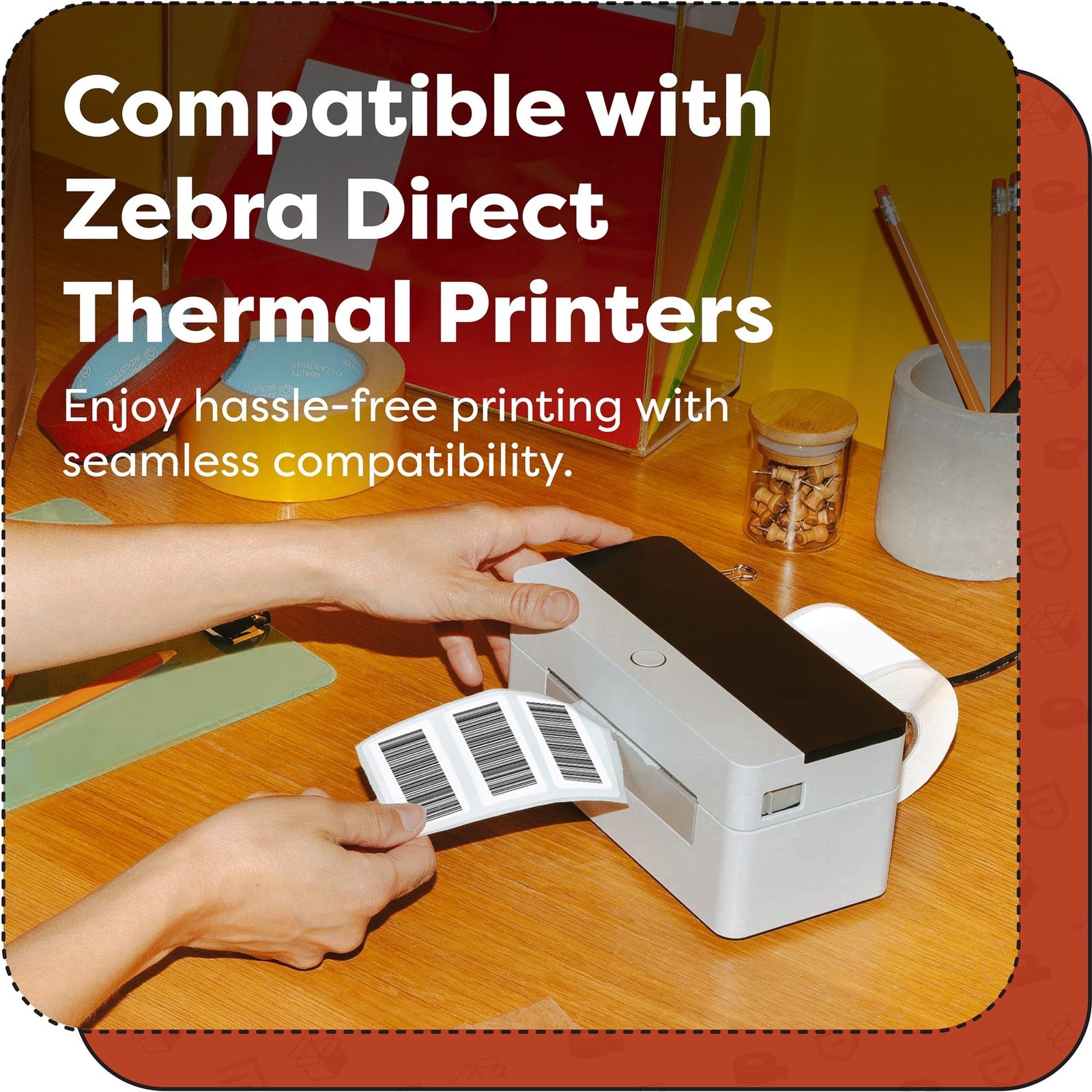 3.5″ x 1.5″ Direct Thermal Labels – 9000 Count for Zebra & Rollo Printers