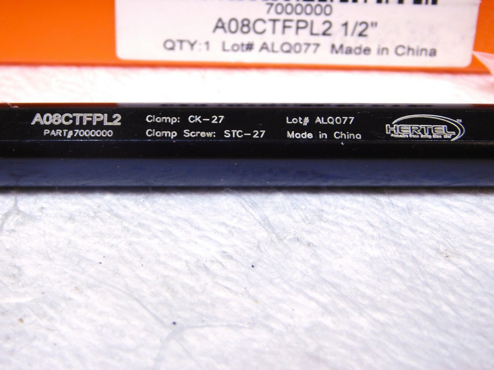 Hertel A-CTFP Indexible Boring Bar 0.6 Min Bore Dia 1/2 Shank Dia 8L 7000000