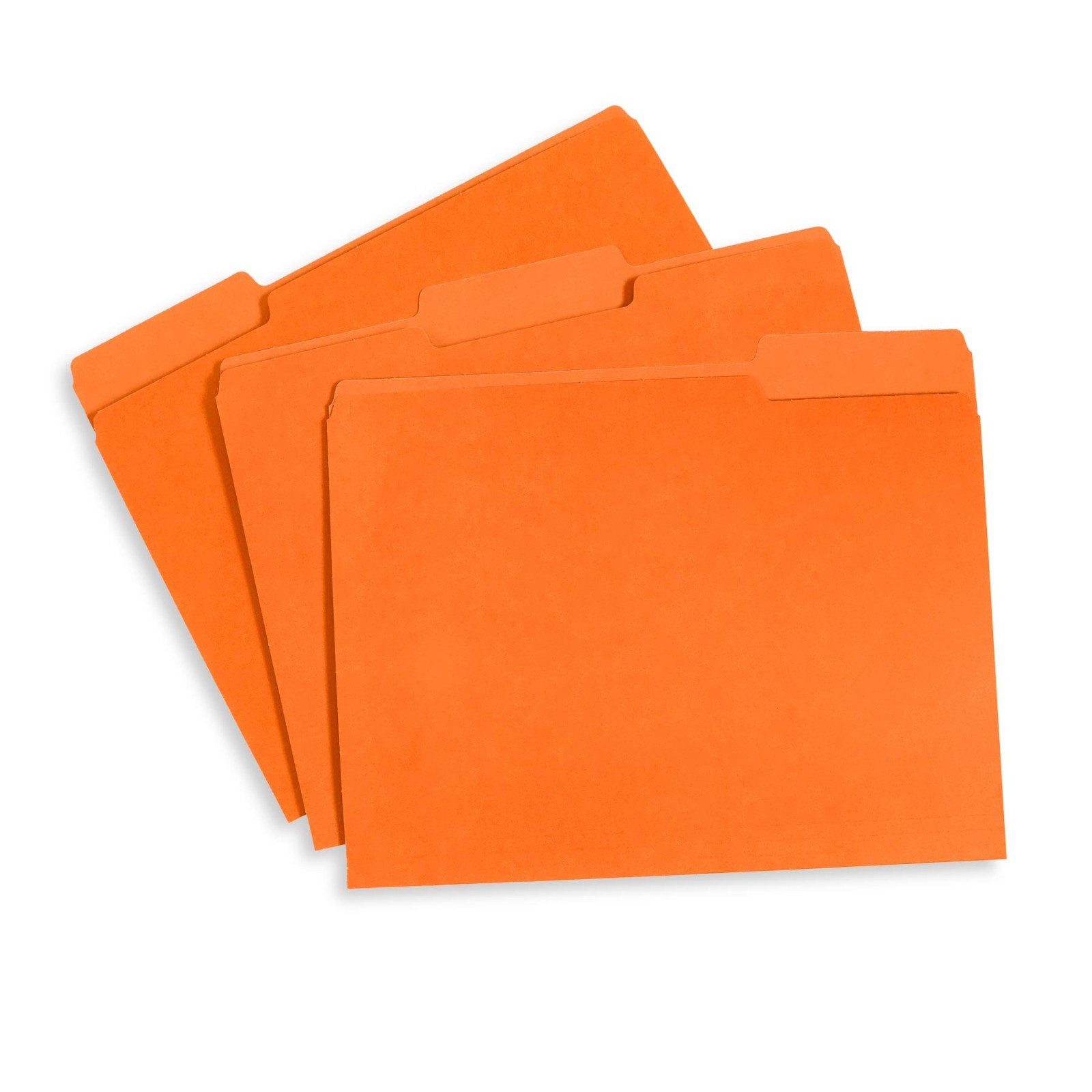 200 Letter Size File Folders – 1/3 Cut Tab, Durable 11pt Paper, Orange – Office