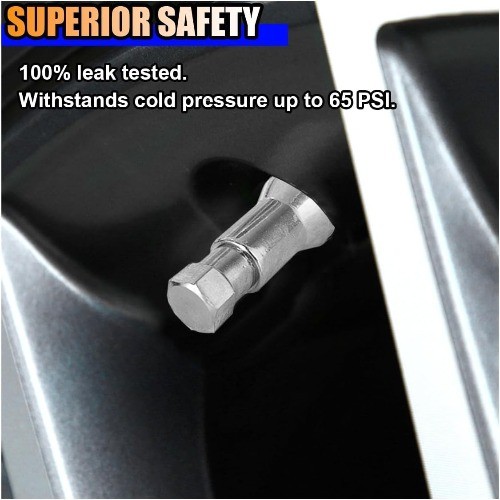 5PCS Car Tire Valve Stems, Aluminium Alloy Snap-in Car Tire Valv Color: Silver