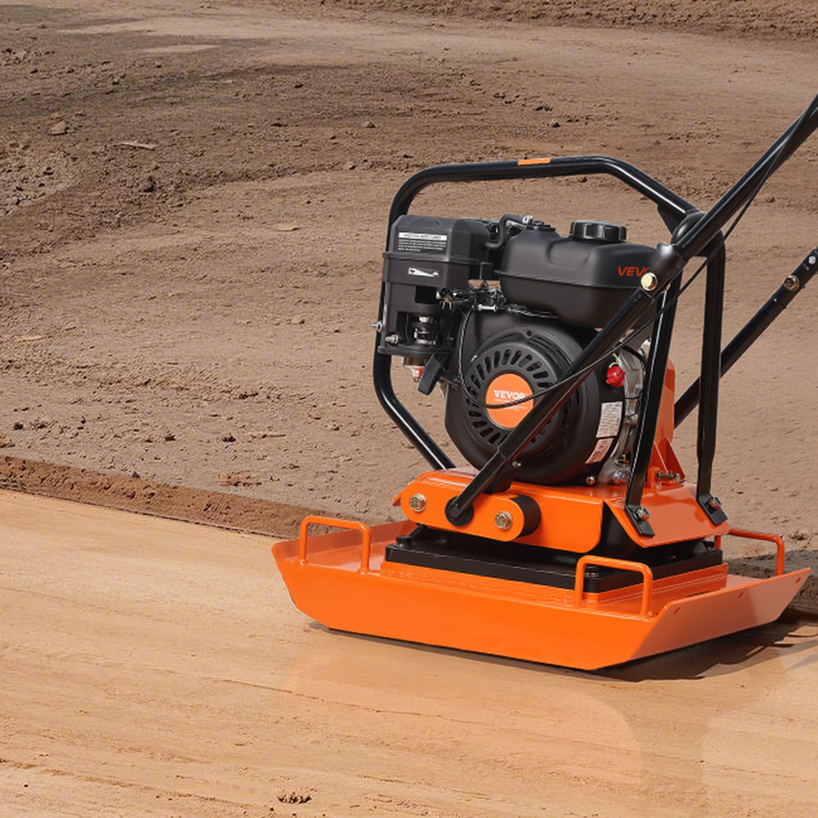VEVOR 7HP Plate Compactor 5400VPM 4440lbs Vibrating Ground Rammer for Asphalt