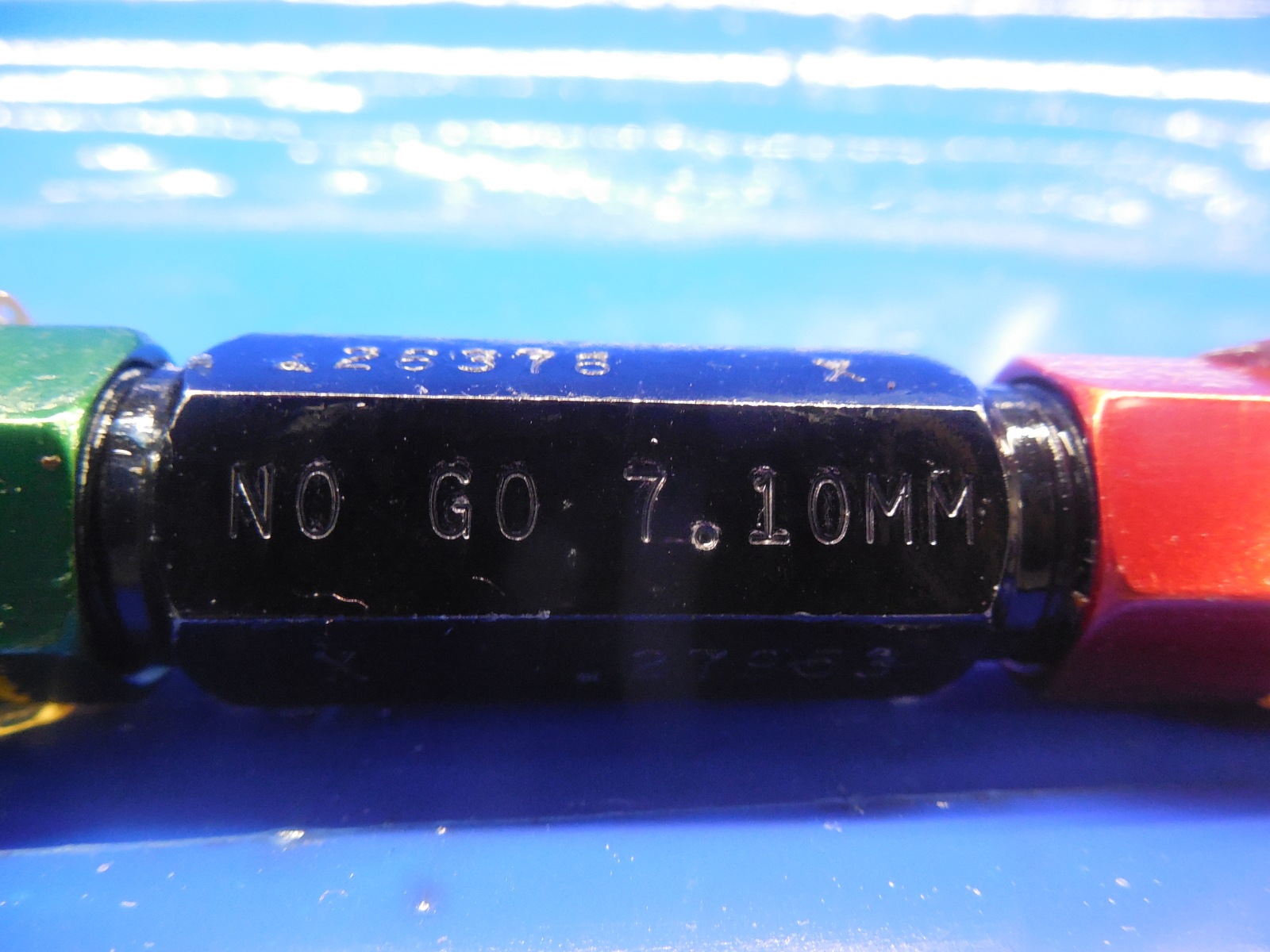6.700 & 7.100 mm CLASS X SMOOTH PIN PLUG GAGE GO NO GO 7 7.0 MM .2500 +.0138