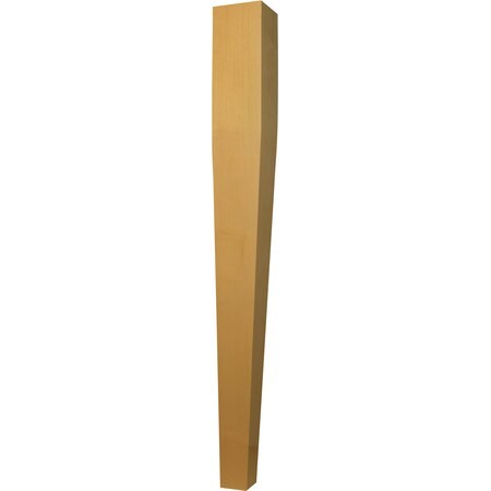 OSBORNE WOOD PRODUCTS 1782WO 35 1/2 x 3 1/2 Two Sided Taper Island Leg in White