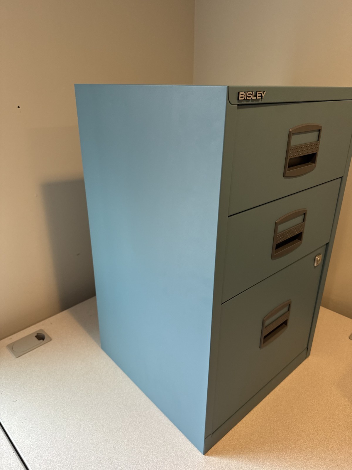 NEW! Bisley 3-Drawer Home File Cabinet – Doulton Blue **REDUCED PRICE**