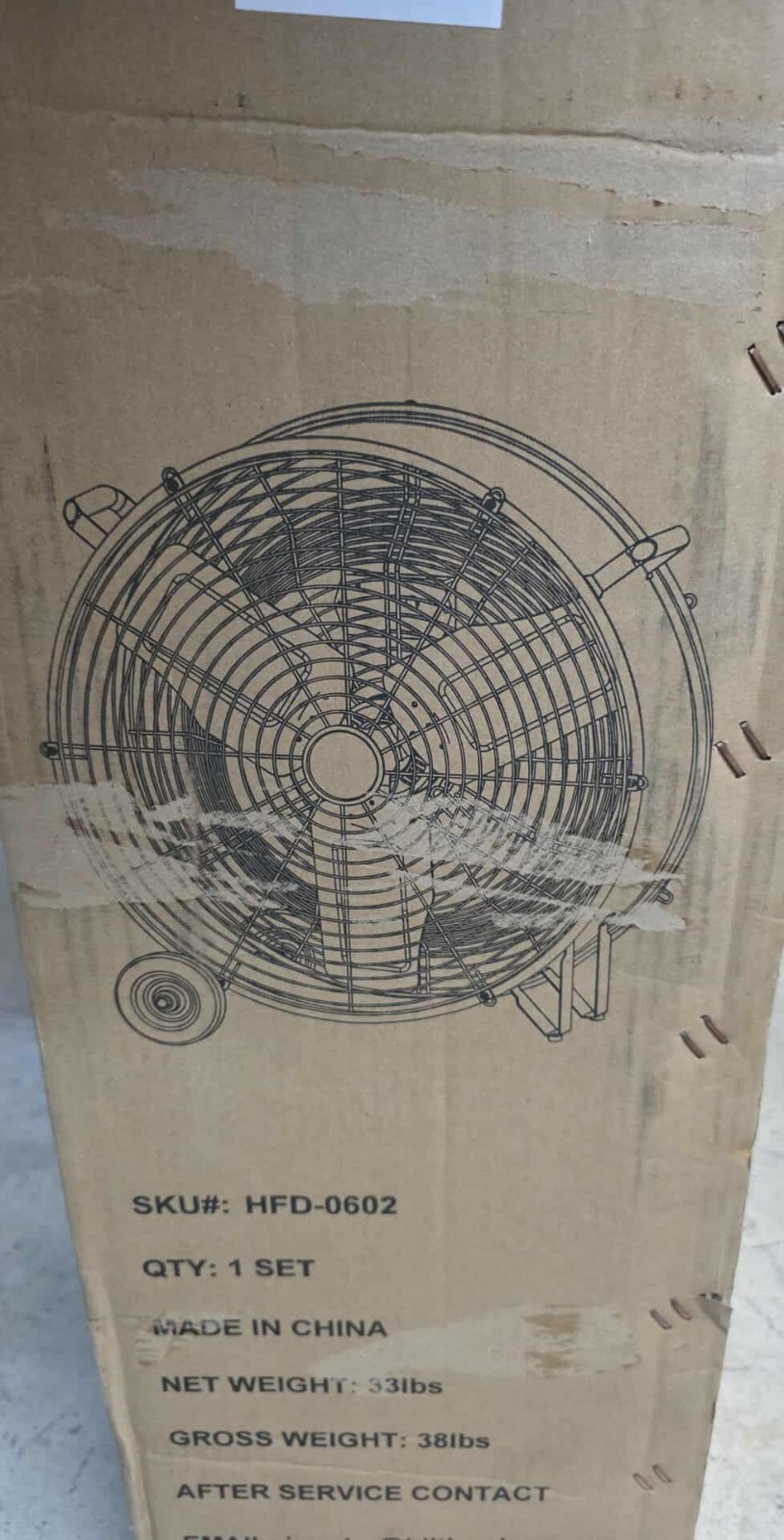 BILT HARD 30″ Direct Drive Barrel / Drum Fan HFD-0602 13,000 CFM Industrial Fan