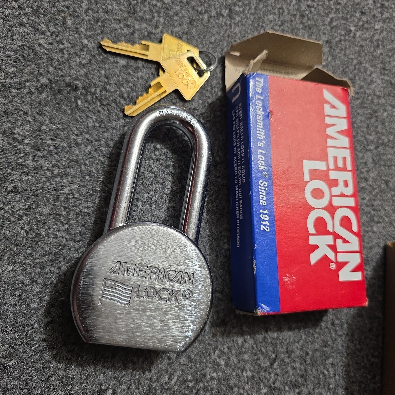 American Lock A701 Solid Steel Body Padlock, With 2 Keys
