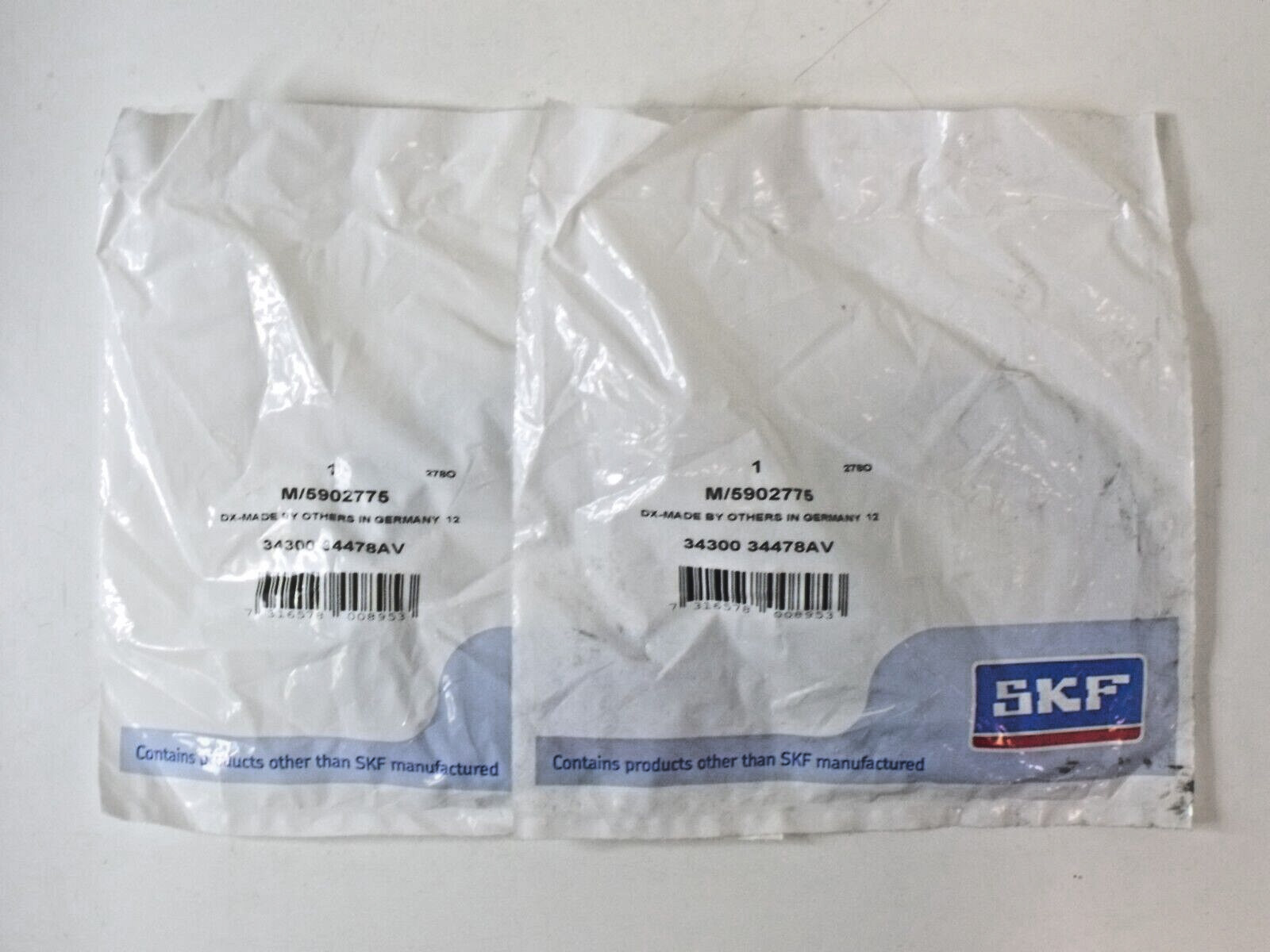 (2) NIB SKF 34300 34478AV M/5902775 Tapered Roller Nilos Rings: 3” ID, 4.685”OD