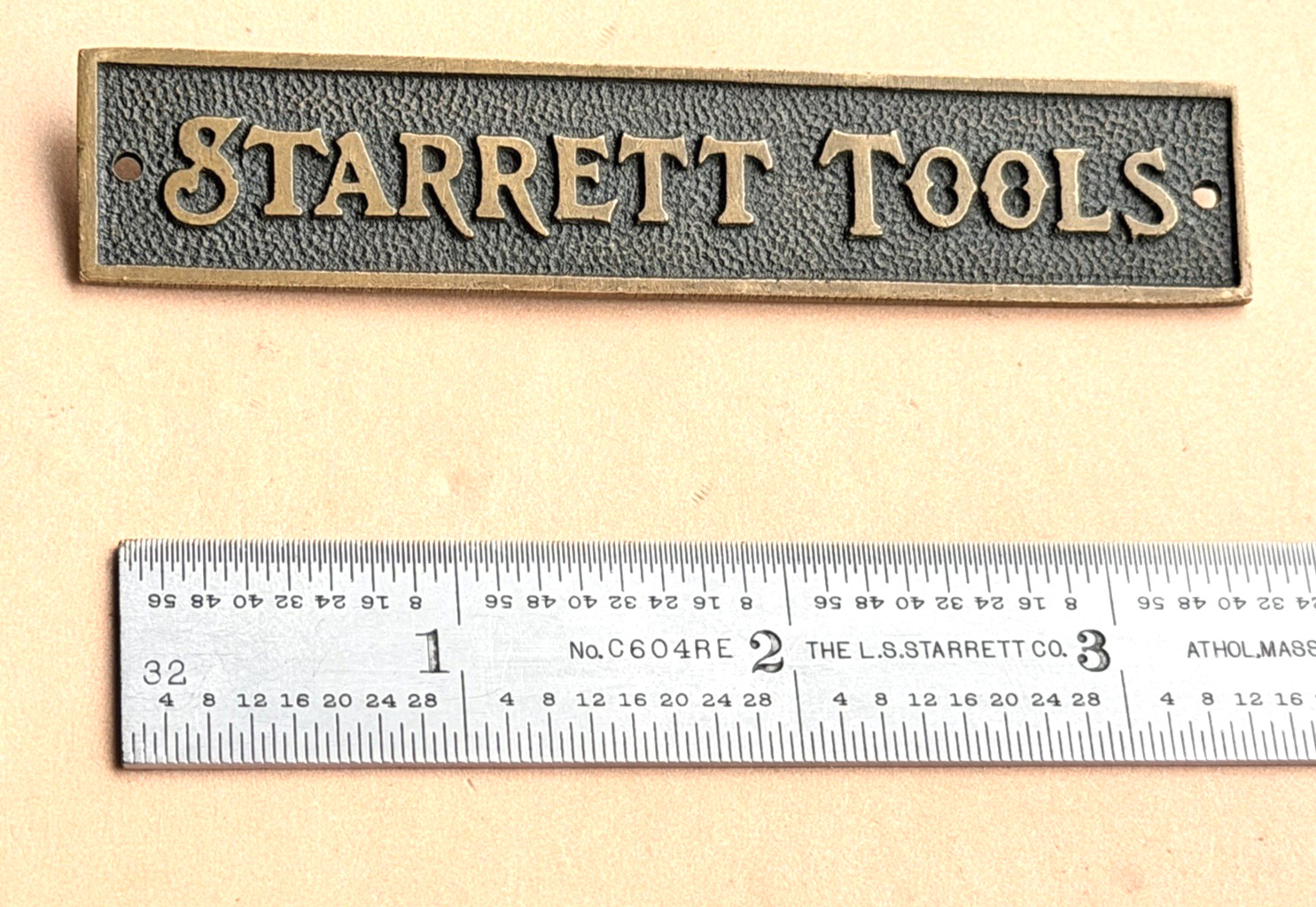 STARRETT No.C604RE-6 6” Long Spring-Tempered Steel Rule W/Inch Grad. USA Made