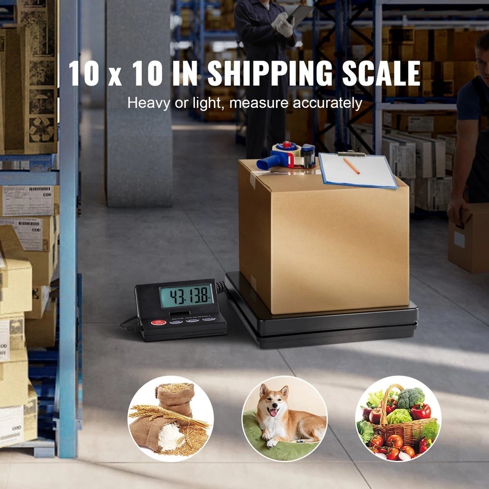 Shipping Scale Digital Postal Scale 110 lbs x 0.07 oz. AC/DC Package LCD