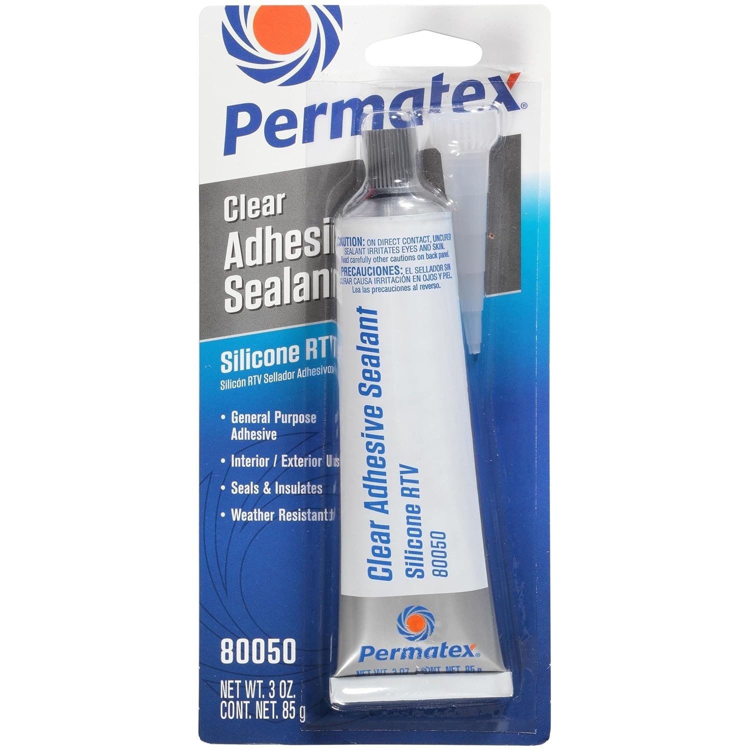 Versatile 3 oz Clear RTV Silicone Sealant – Waterproof for Indoor & Outdoor Use