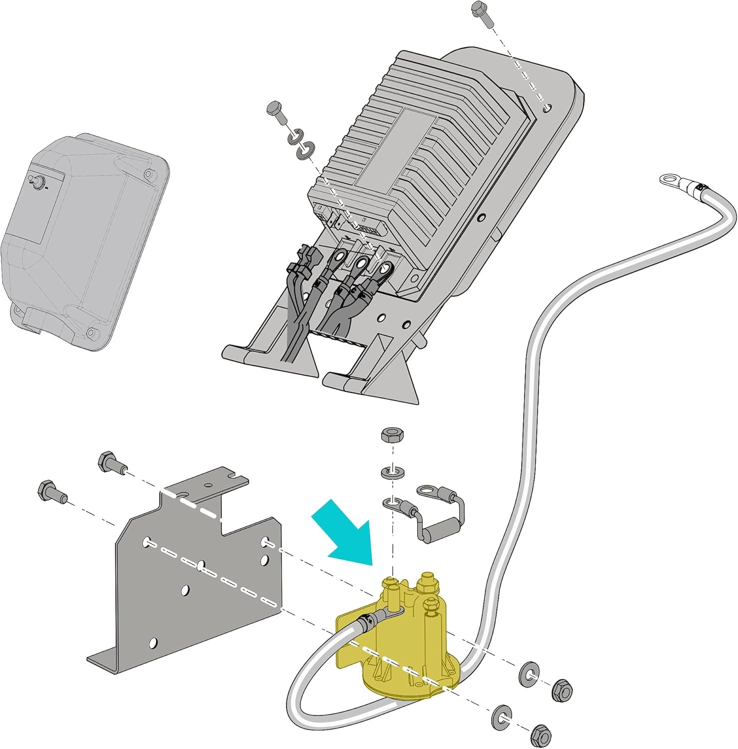 10L0L Golf Cart 48V Solenoid for EZGO TXT 2010-up & All 48V MPT 800/1000 Vehicle