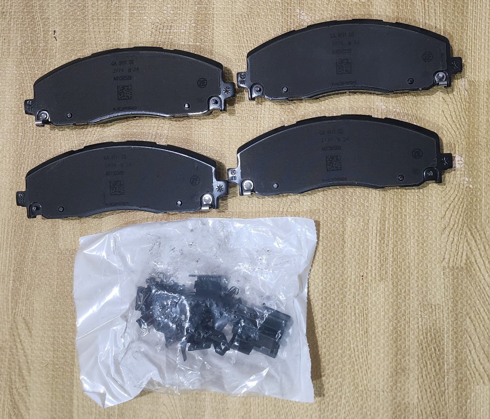 2018-2025 WRANGLER JL GLADIATOR DISC BRAKE PAD KIT NEW GENUINE MOPAR 68635837AA