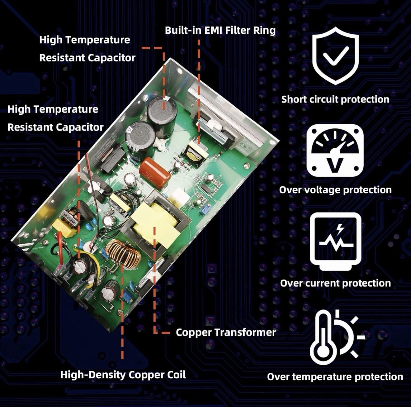 New Version Converter 110V AC to 12V DC Converter Power Supply 12V 600W 50A DC