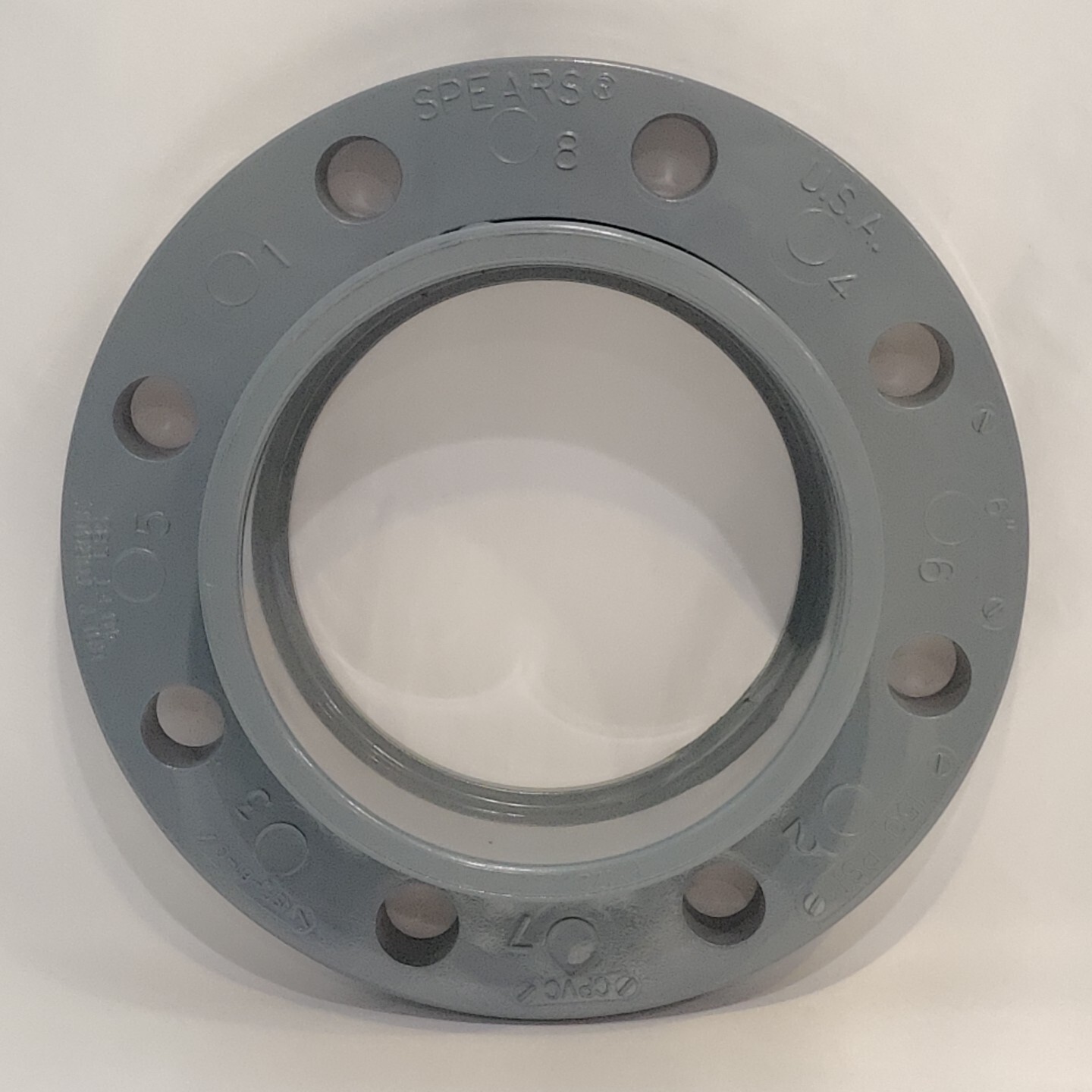 SPEARS NSF-61-G Flange, 6 Inch, CPVC, 150 PSI, Bolt Torque 40 FT-LBS SCH 80