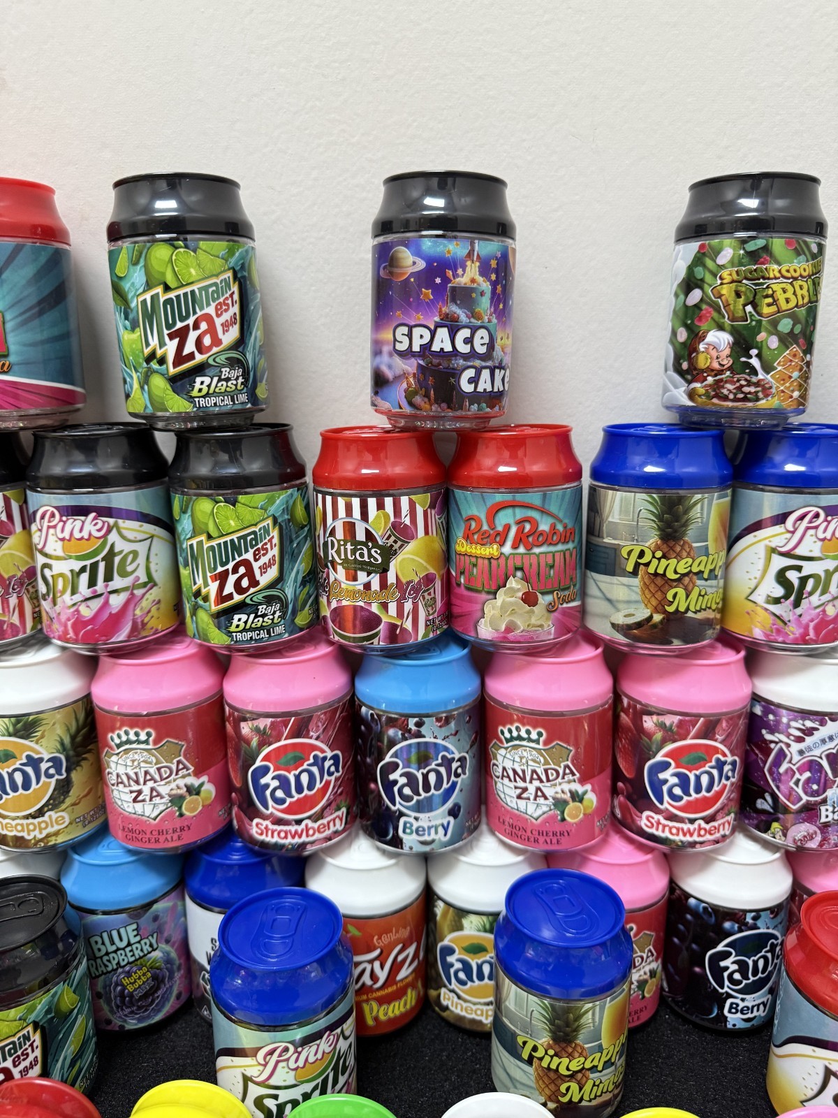 Exotic 3.5 jars / bottles ZA with Design Jars Smell Proof Packaging 50pk or 100