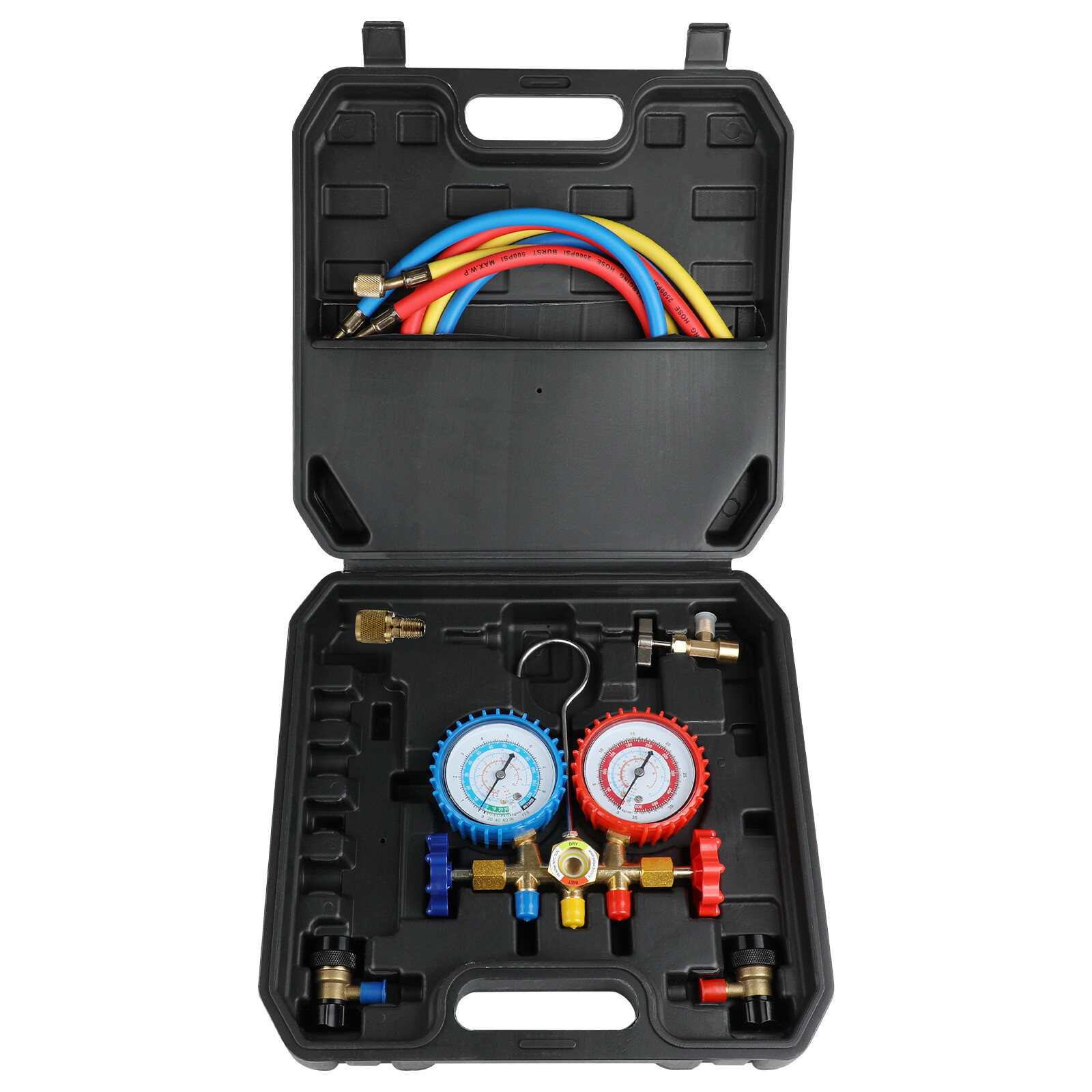 AC Manifold Gauge Set Brass HVAC R12 R134A R502 R404A R22 Air Refrigeration Kit*