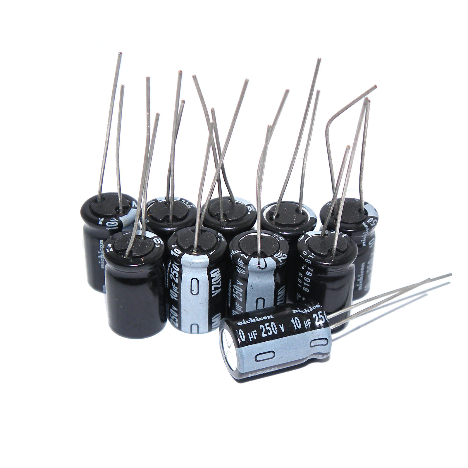 10PCS 250V 10UF Nichicon Radial Electrolytic Capacitors 10UF250V 10*16 mm