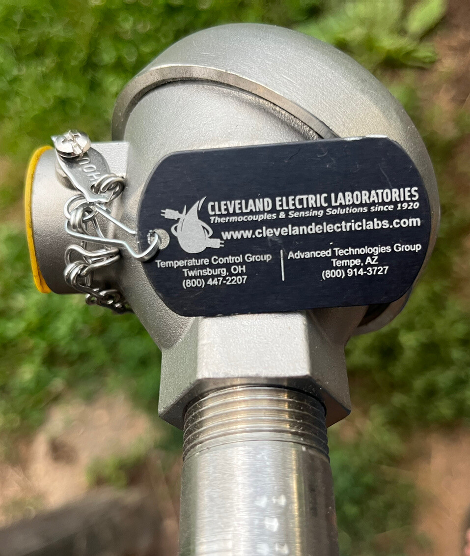 Cleveland Electric Laboratories, 28 1/2” Ceramic Thermocuple 37 1/2” OA Type R