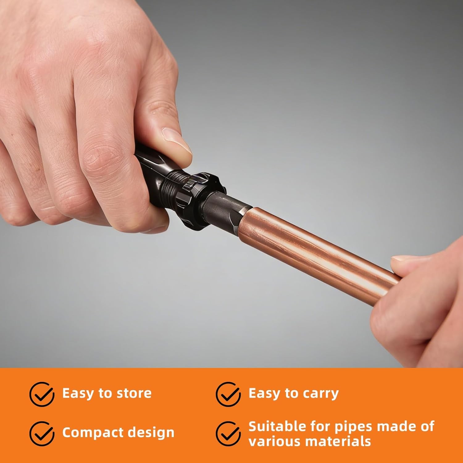 DOMINOX Hand Reamer Tool Deburring Tool for Copper, Brass, Aluminum and Stainles