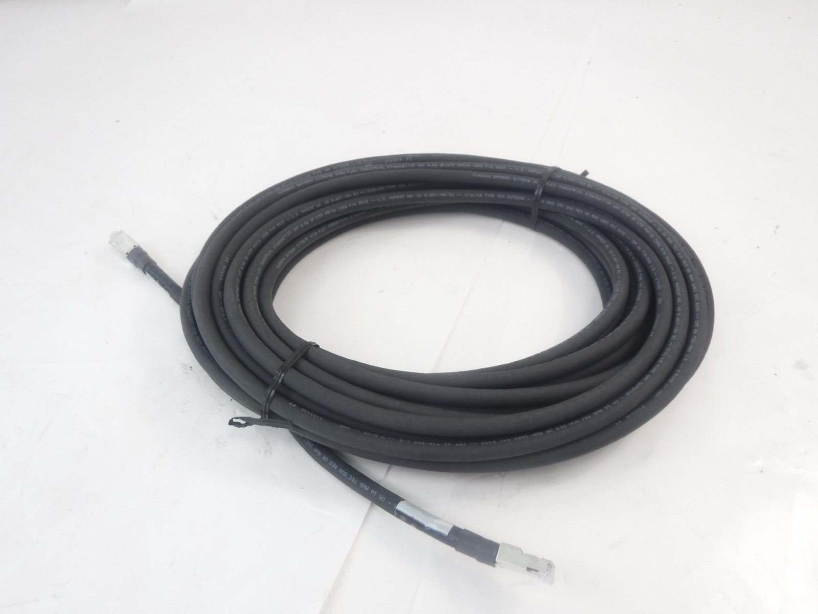 40’L Quabbin 24AWG 4P Cat 6/6A Hi Flex AWM Black Shielded TPE Ethernet Cable 592