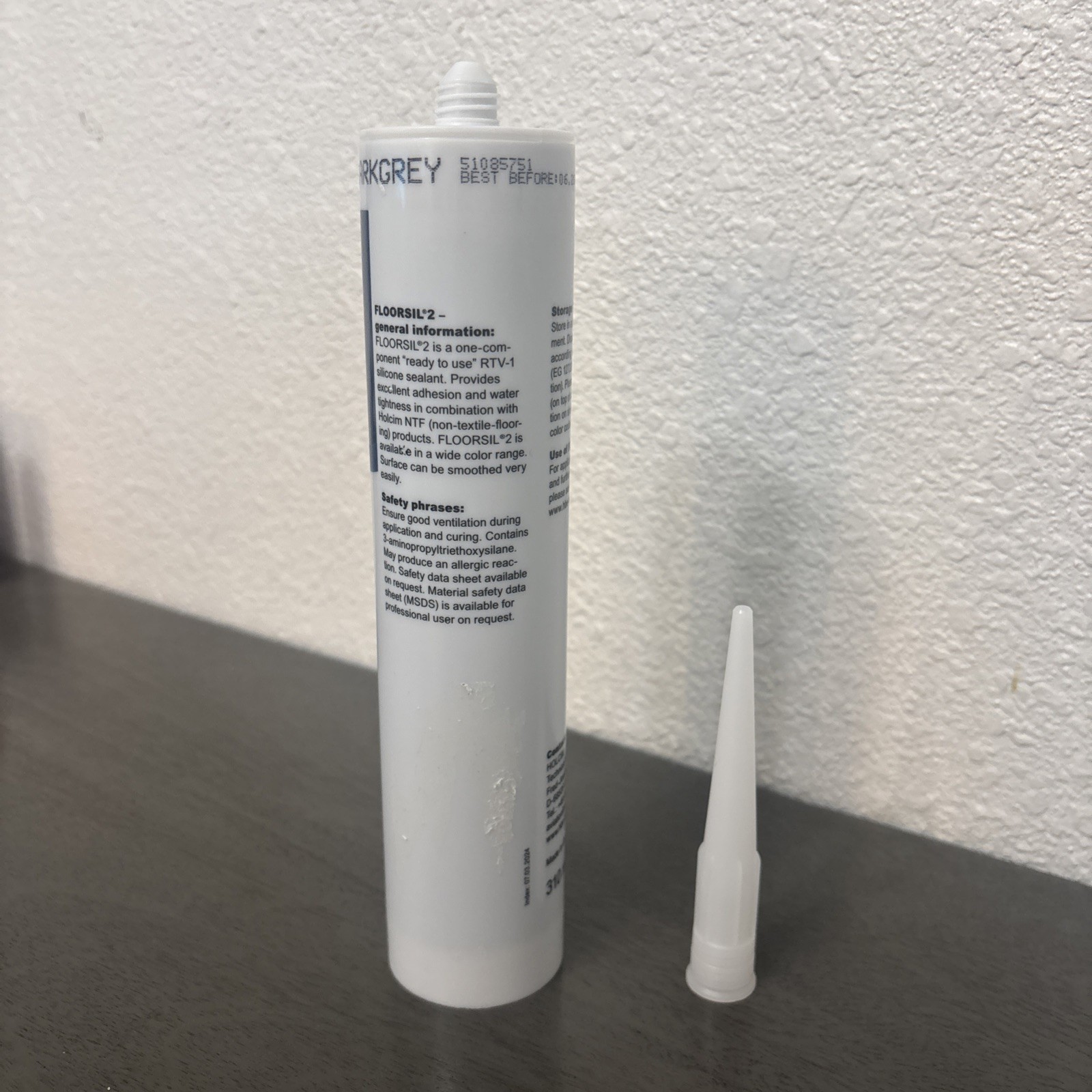Lot of 9 Floorsil 2 RTV-1 Silicone Sealant 310ml Cartridges Exp. 06/2026