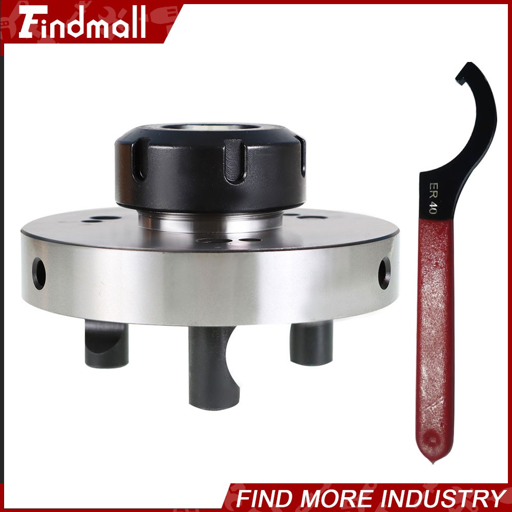 ER40 Collet Chuck 125mm Diameter Compact Lathe Tool Stud 5/8in For Milling Lathe