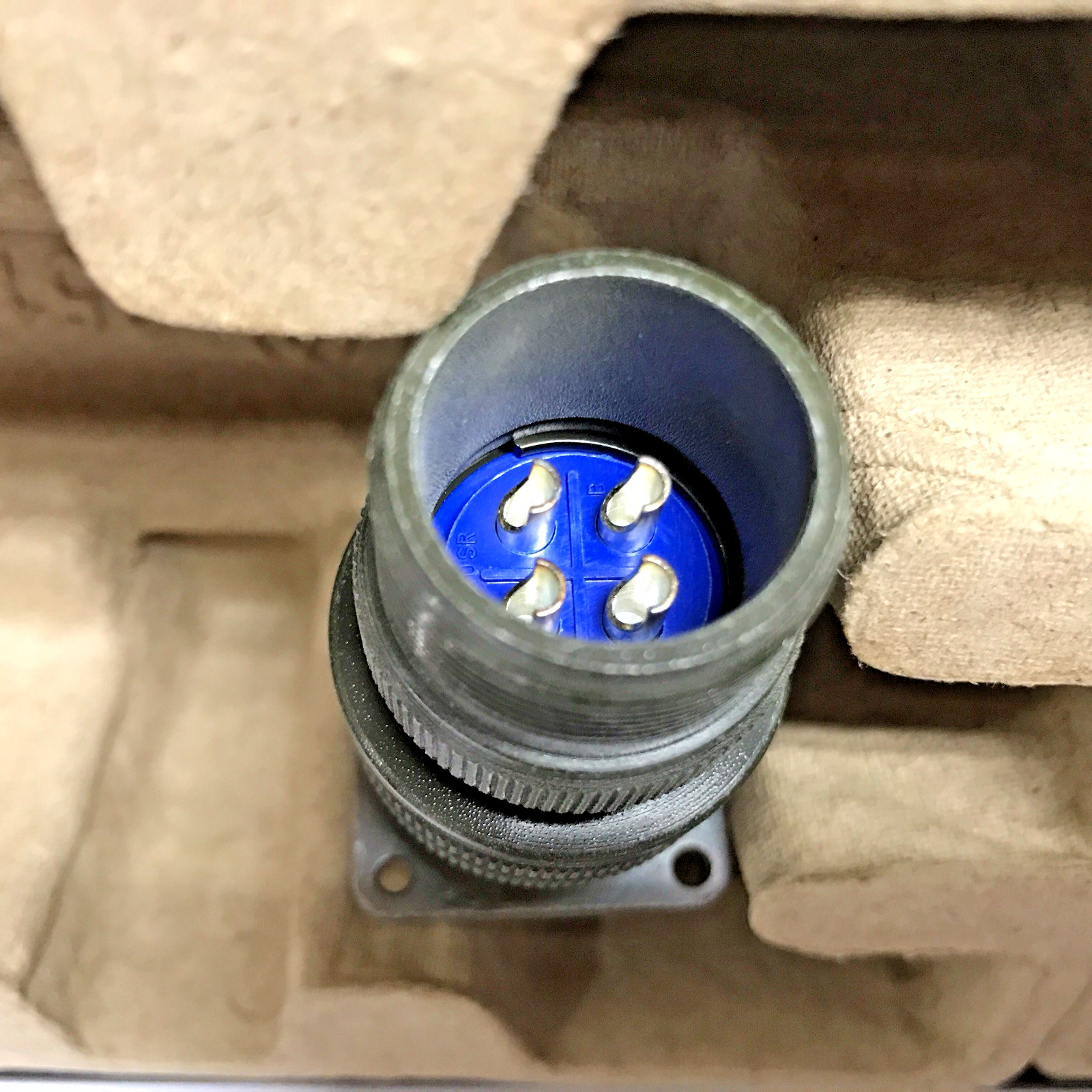 Amphenol MS3106A18-10S 4-Pin Female Connector and MS3102A18-10P 4-Pin Male Plug