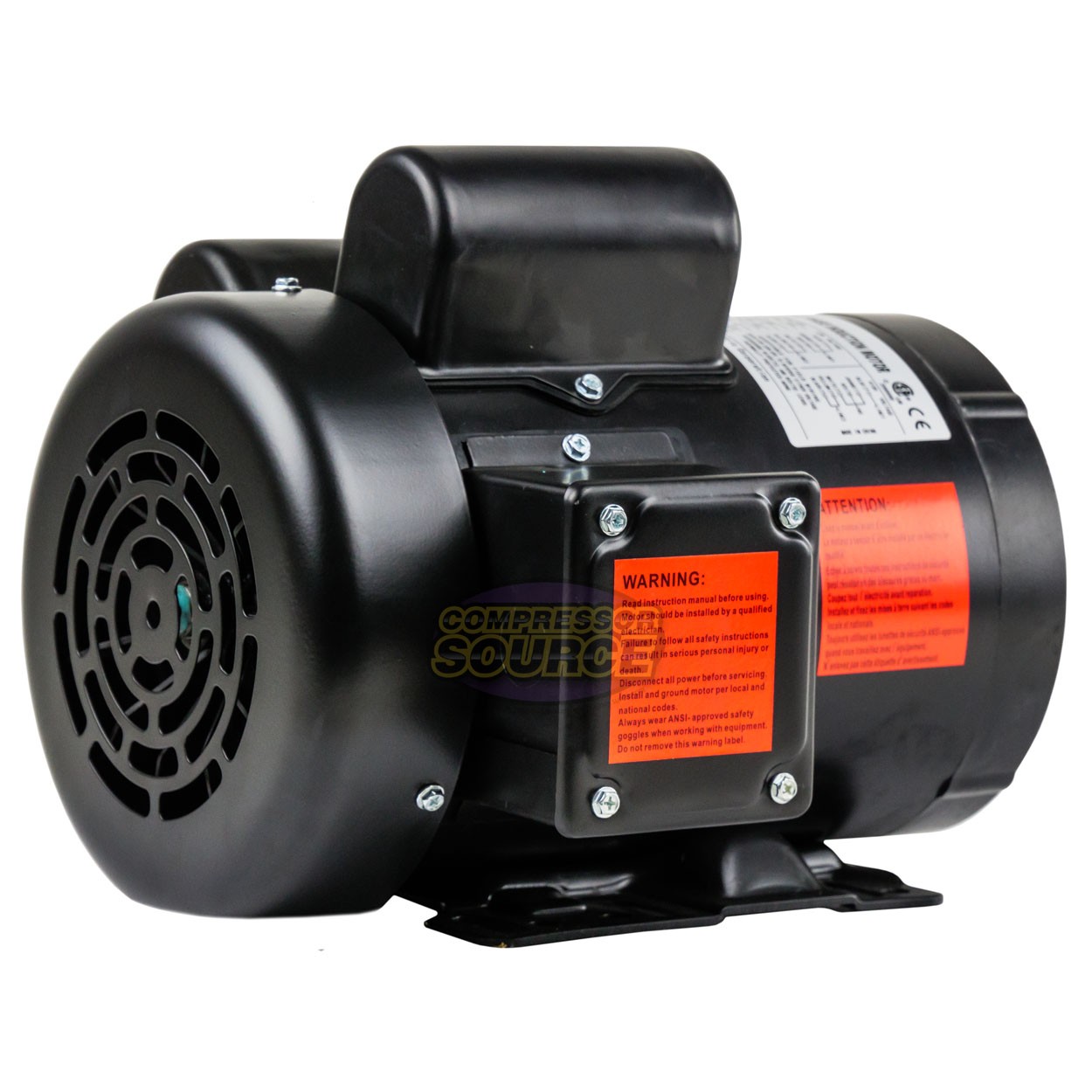2 HP Electric Motor Single Phase 56H Frame 3450 RPM TEFC 115 / 230V C Face