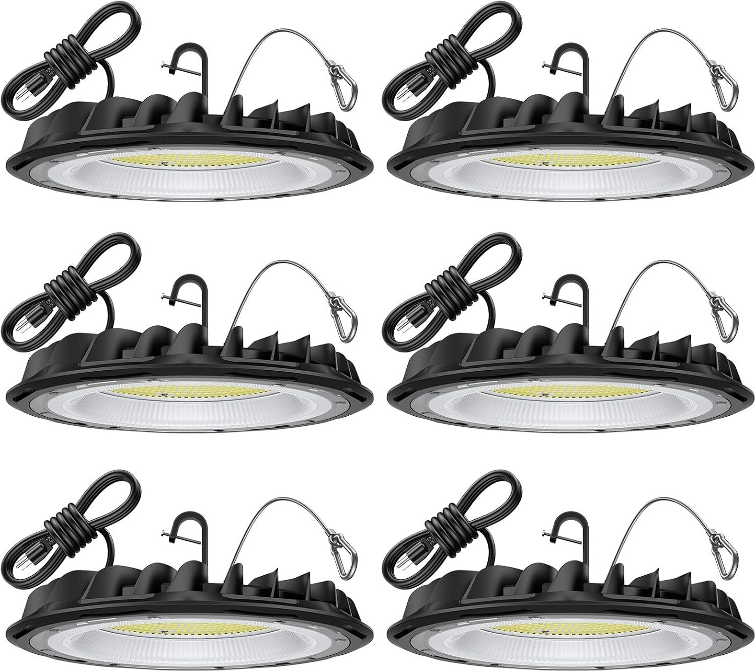 Certified 6 Pack 155W UFO LED High Bay Light – Waterproof, 50000 Hours
