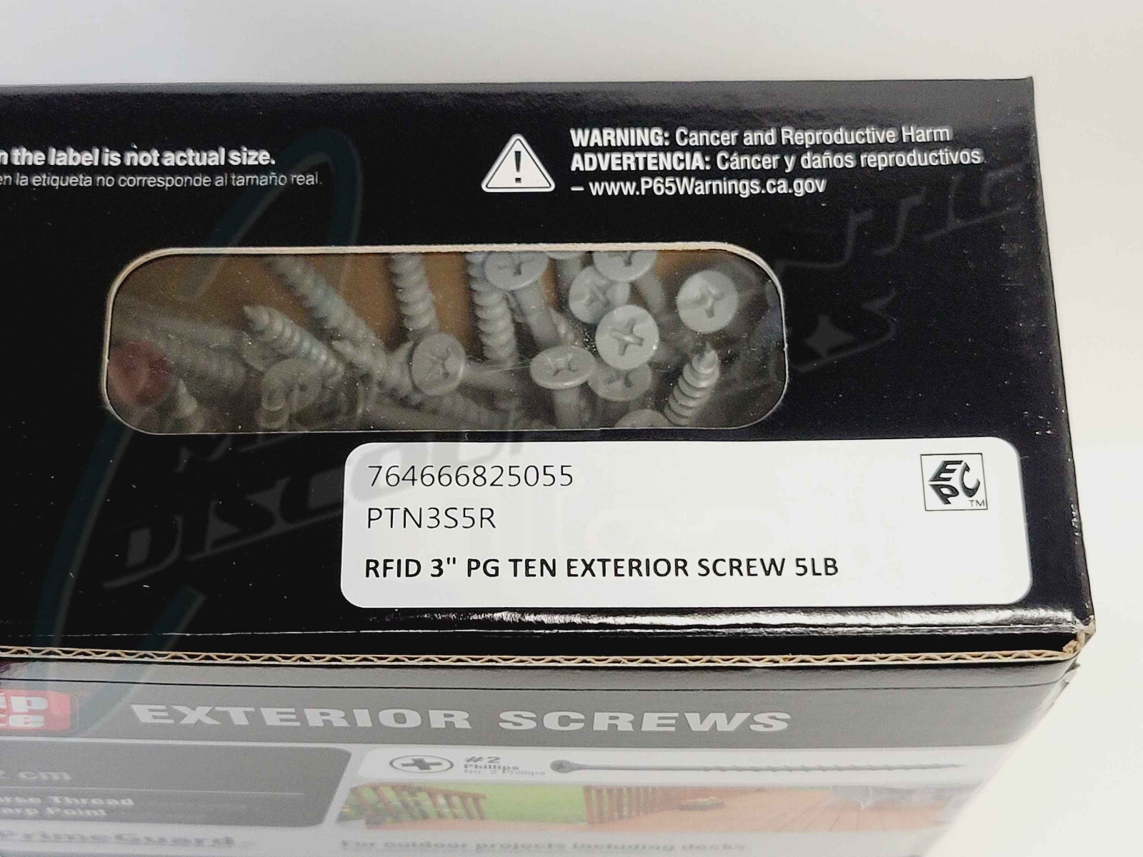 5 lb-Pack of Grip Rite Exterior Screw 3″ #2 Phillips Coarse Thread Sharp Polymer
