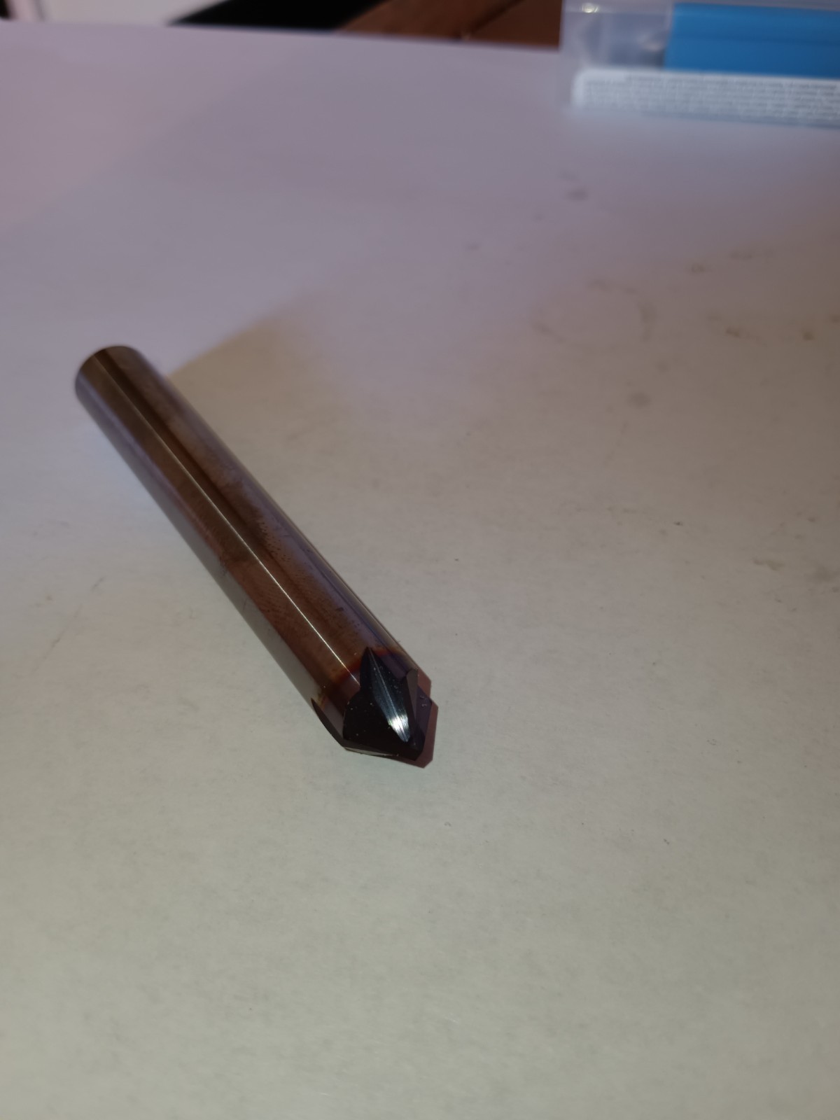 Niagara Cutter CM490-0.375-D1-C.0-Z4 TiAlN solid carbide 90°. chamfer mill