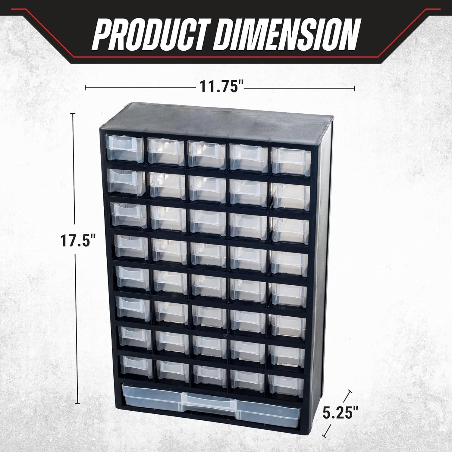 Stalwart 41-Drawer Plastic Storage Organizer Cabinet for Tools Crafts Hardware