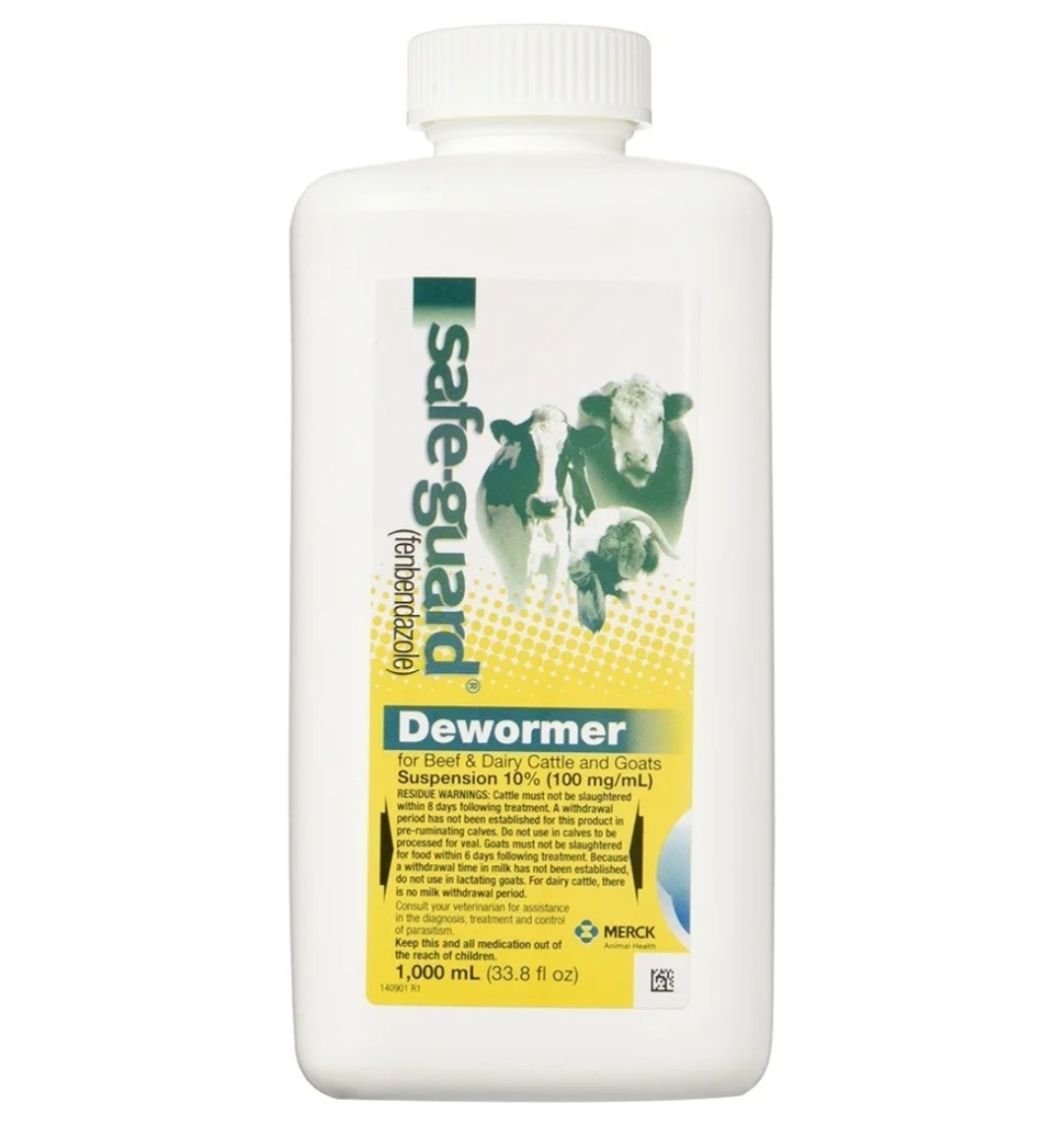 Safe-Guard Dewormer 1000mL for Cattle, Goats & Livestock