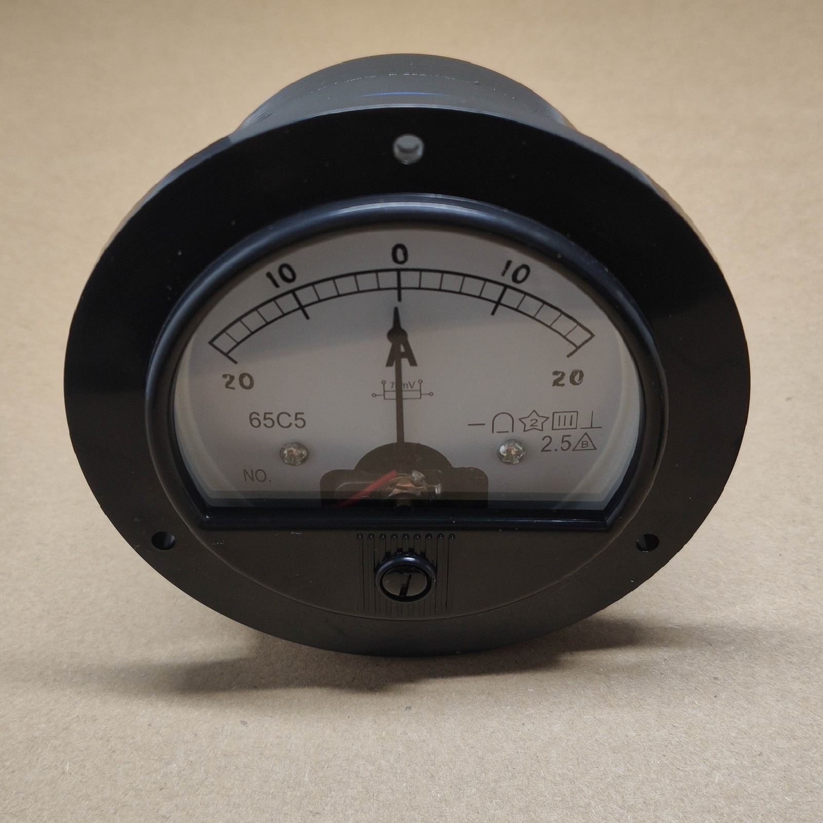 1PC with shunt Dia.90mm Analogue Ammeter Panel meter DC Minus Plus -20A-0-+20A