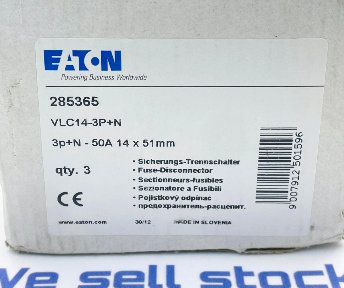 EATON VLC14-3P+N Switch Disconnector 285365 50A (3 Pcs In 1 Box)