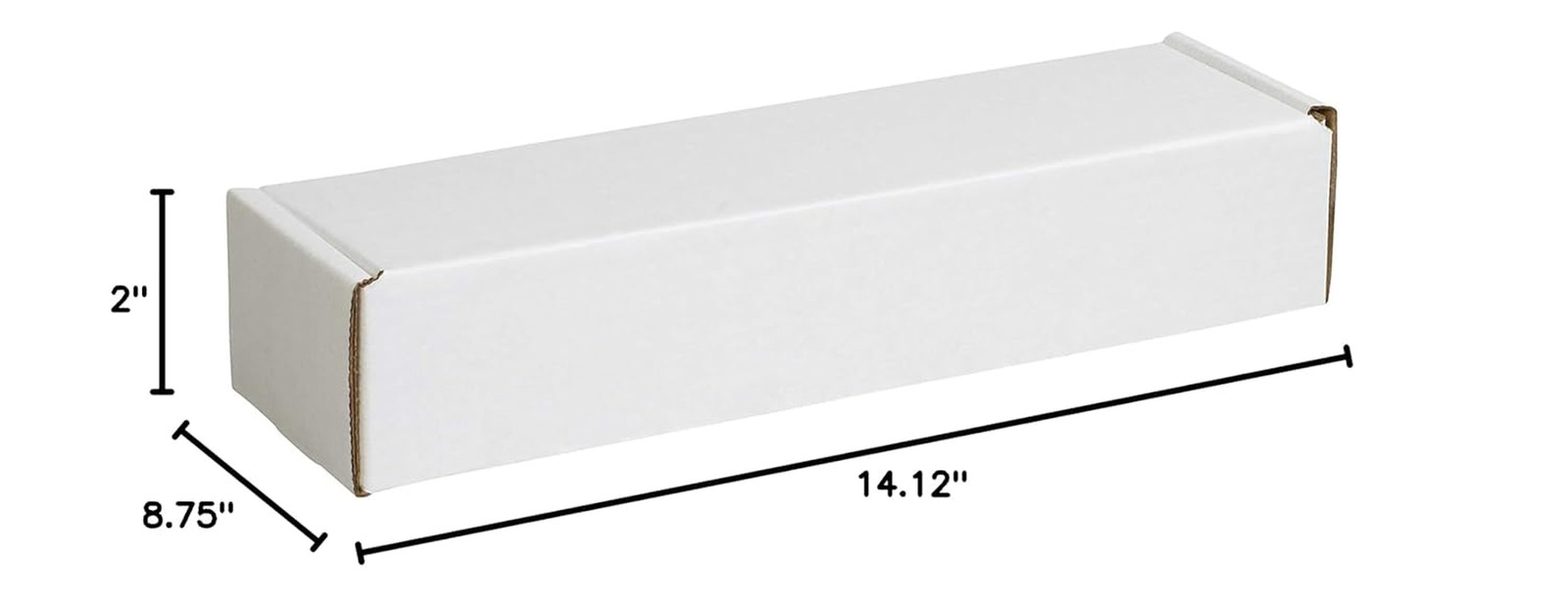 White Literature Mailing Boxes, 14 1/8 X 8 3/4 X 2 Inches, Pack of 50, Crush-Pro
