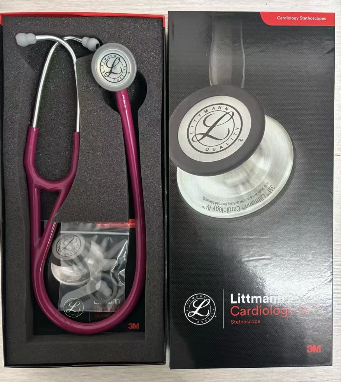 3M Littmann Cardiology IV Stethoscope, 6158, strawberry red Cardiac pulse