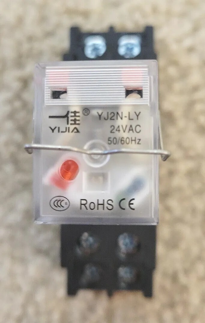 Electromagnetic Power Relay, 8-Pin 10 AMP 24V DC Relay Coil with Socket Base