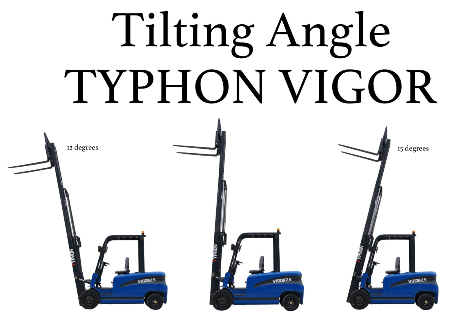 TYPHON VIGOR 3.0 Blue Electric Forklift 3 Ton Lifter Lift Truck Jitney Hi-Lo NEW