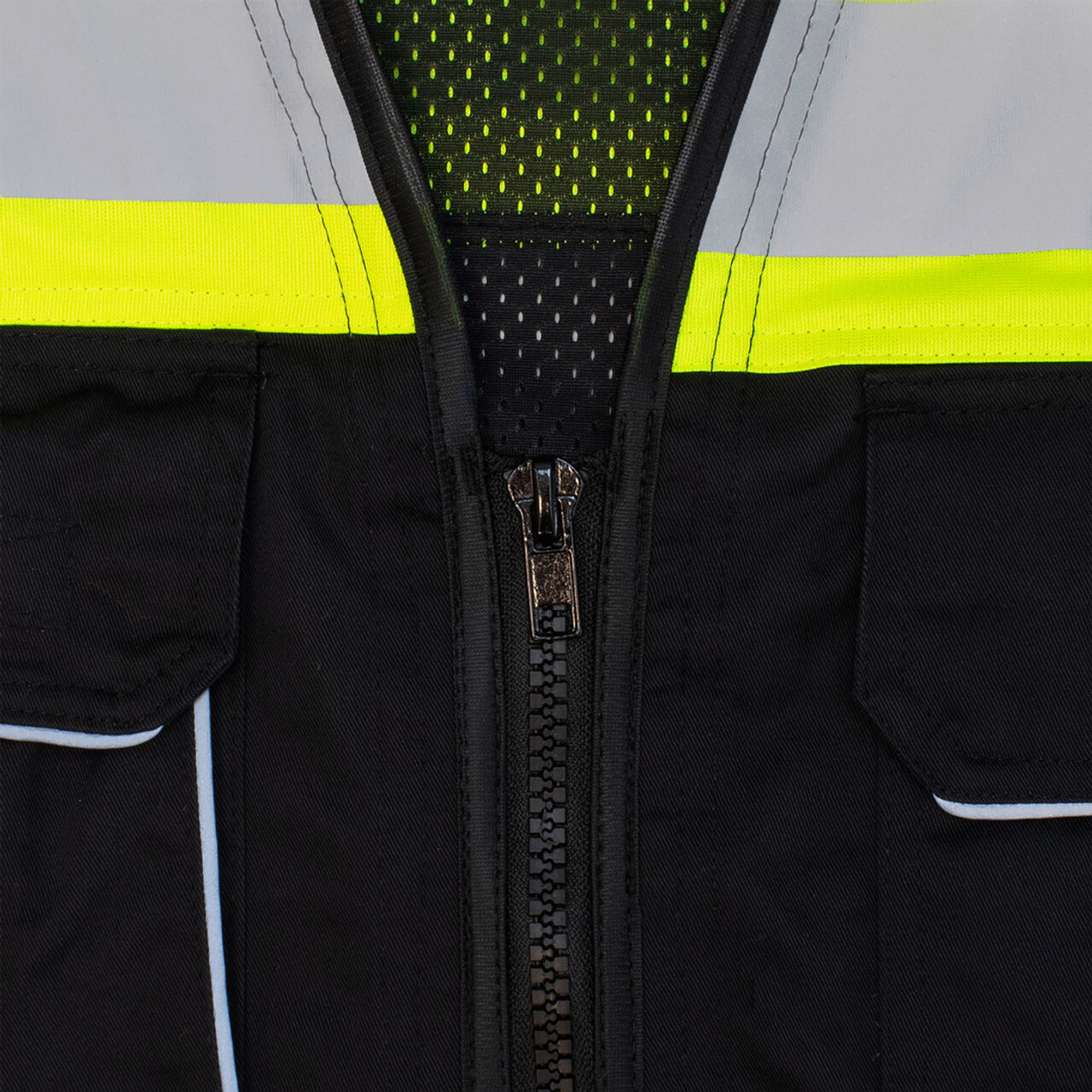 Fierce Safety SU500B Premium Surveyors Class 1 Black Vest with Tablet Pocket