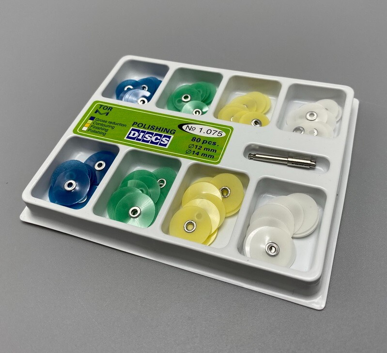 No.1.075 Dental Polishing Disc Gross Reduction Contouring Mandrel Stripes Set