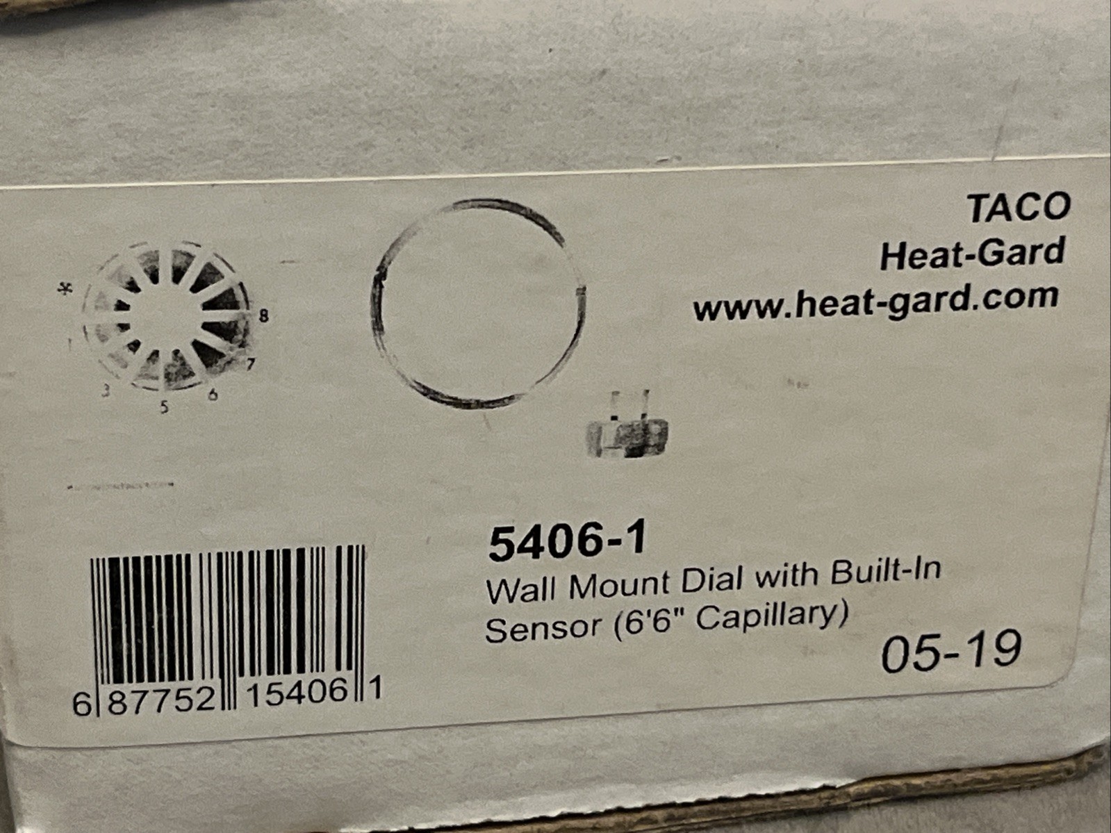 Taco 5406-1 Heat Gard Wall mount dial built in sensor