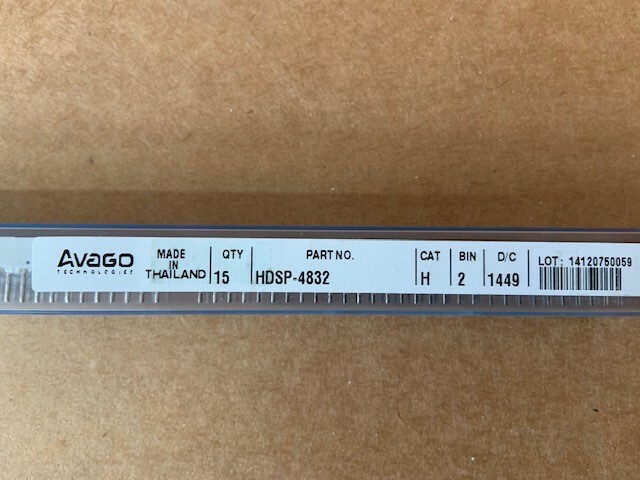 Avago HDSP-4832 LED Bar 10 Segments, Green, Yellow, Red, 2.1V 3.5mA, 15pcs
