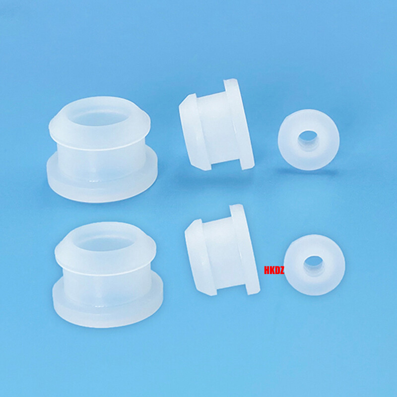 Clear Grommet Snap-On Open Silicon Rubber Hole Plug Bung Wire Cable Protect Bush