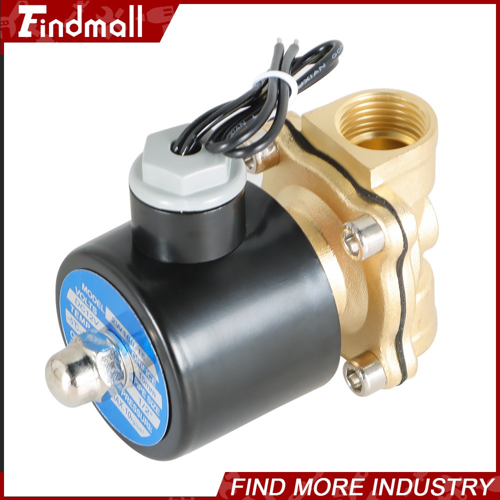 1/2″ DC 12V Brass Electric Solenoid Valve NPT Gas Water Air Normally Closed