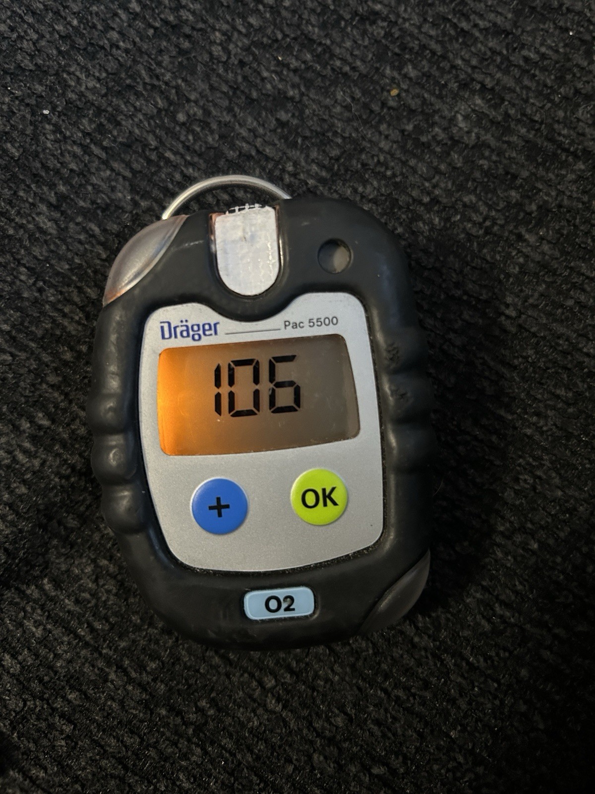 Dräger Pac 5500 Single Gas Detector personal CO carbon monoxide, Device Only