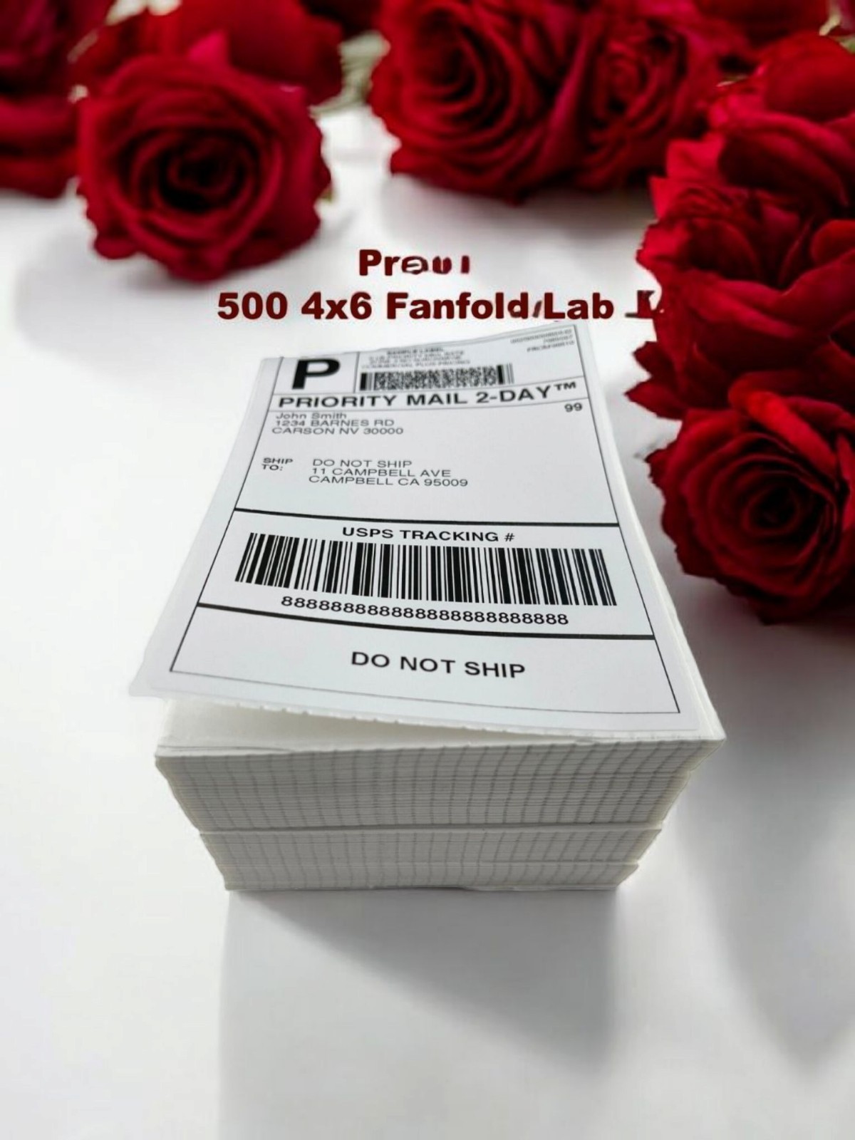 500 4×6 Fanfold Thermal Shipping Labels UPS CERTIFIED / USPS fits most printers