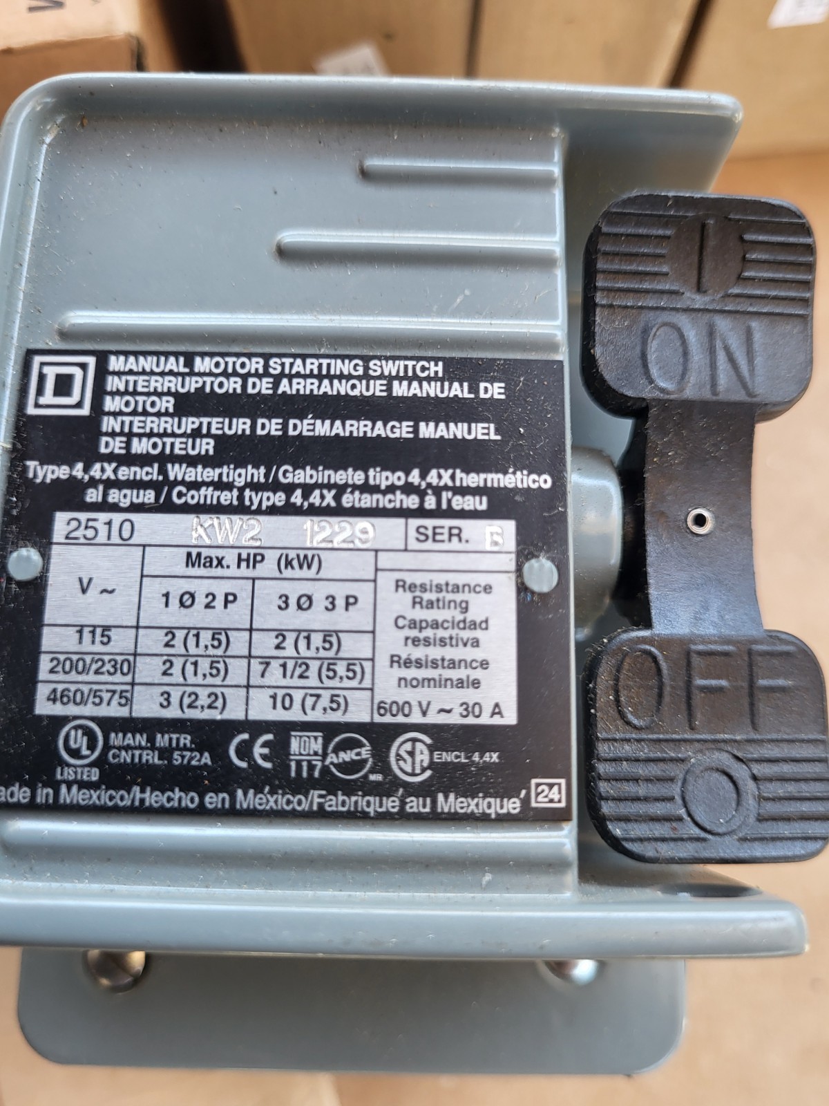 New Open Box, Lot of electrical materials—everything you see is what you get.