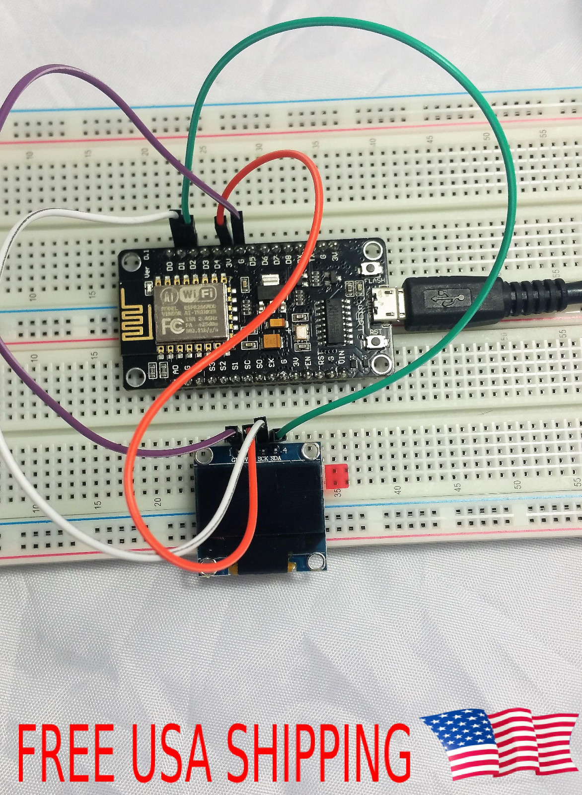 0.96″ OLED LCD Display I2C IIC 128×64 Arduino ESP32 ESP8266 Screen WHITE SSD1306